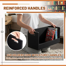CroBlissful wooden storage box with a reinforced carrying handle.