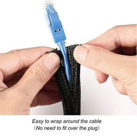 CrocSee 25ft braided sleeve with split design enables easy wire addition.
