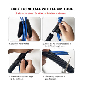 CrocSee easy-feed loom helps route wires quickly for clean setups.