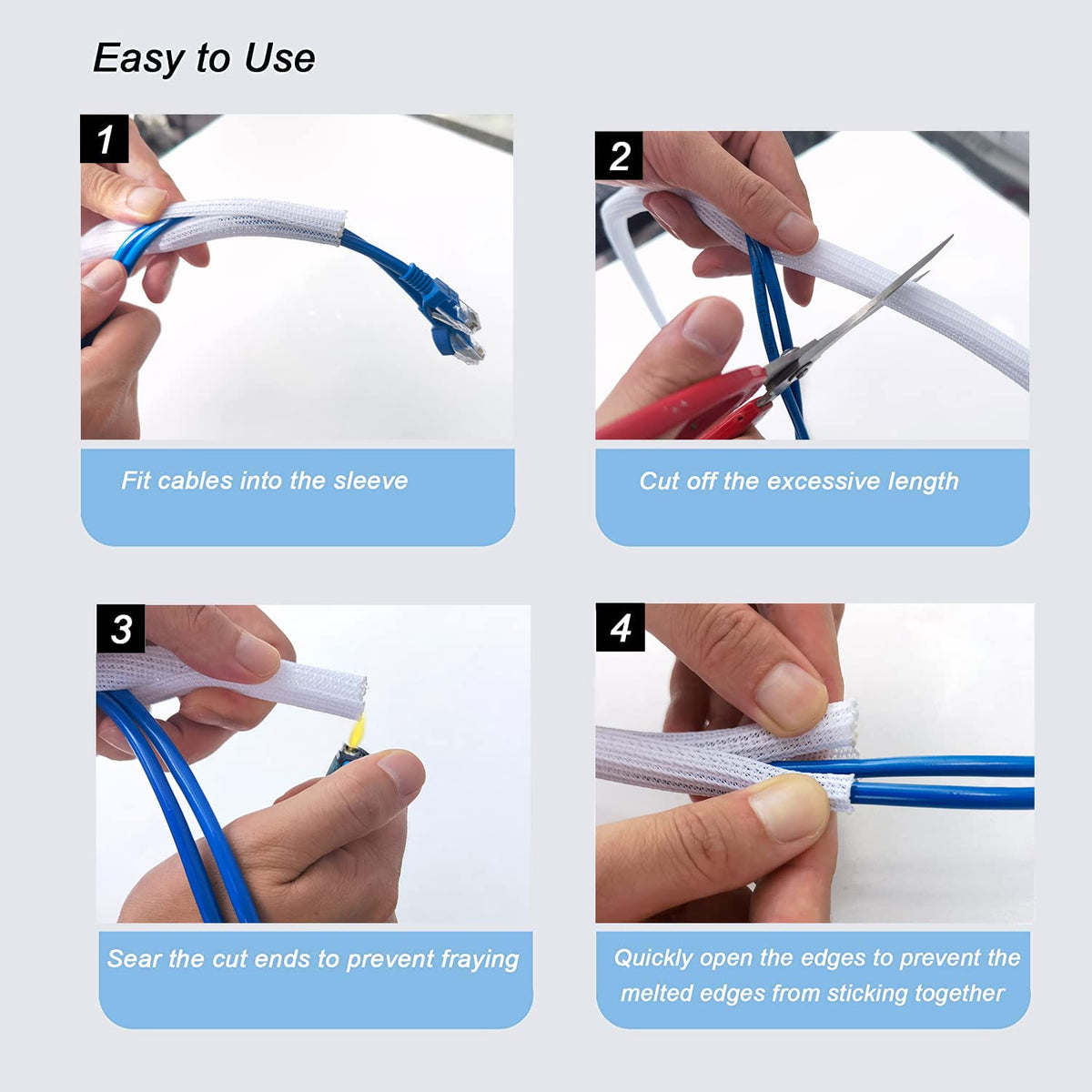 CrocSee home office cable management sleeve tidying desk clutter.