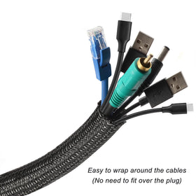 CrocSee self-wrapping split-wire loom keeps cables organized and accessible.