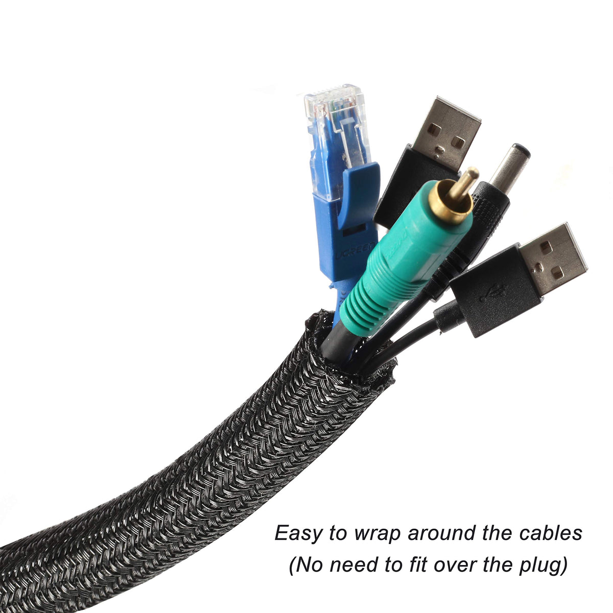 CrocSee split-design cable wrap allows quick access and future wiring expansion.