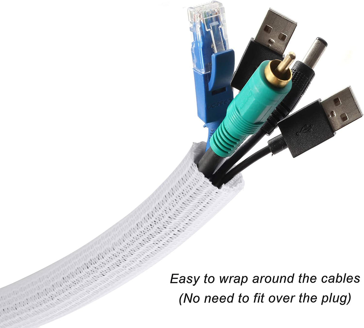 CrocSee split wire loom for easy wrap and expansion.