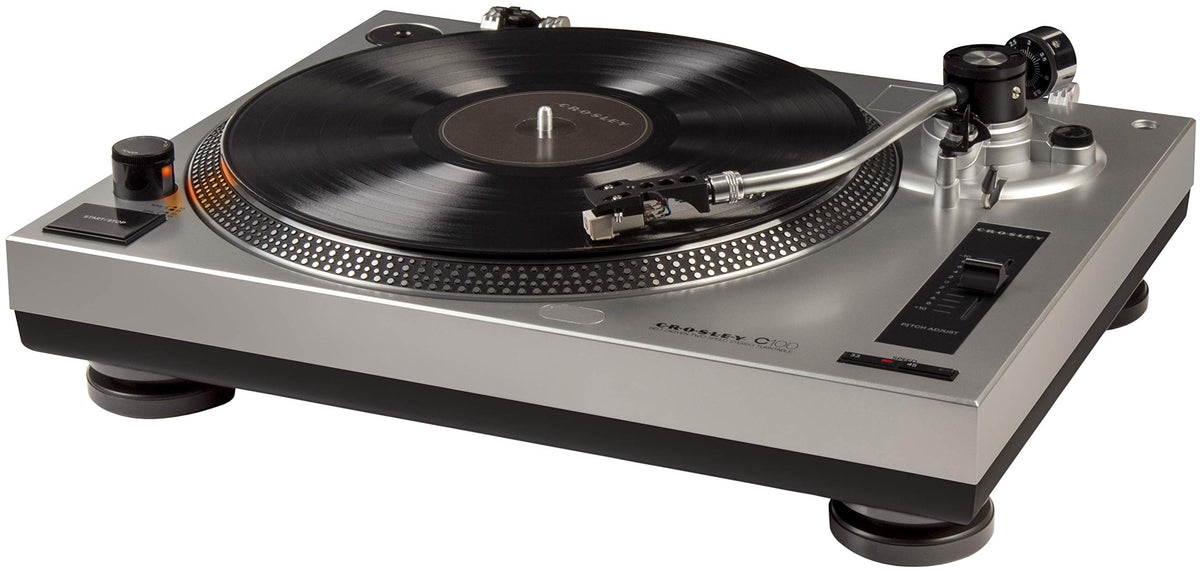 Crosley C100A-SI aluminum tonearm for precise tracking and durable playback
