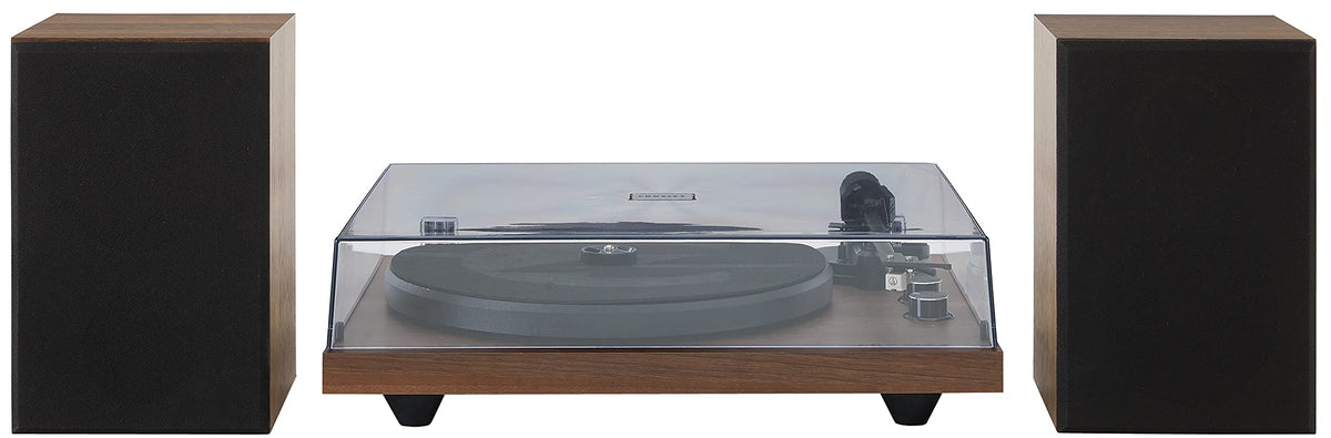 Crosley C62 Bluetooth system streams wirelessly to bookshelf speakers