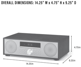 Crosley CR3501A-MA Fleetwood front grille speakers delivering rich stereo sound