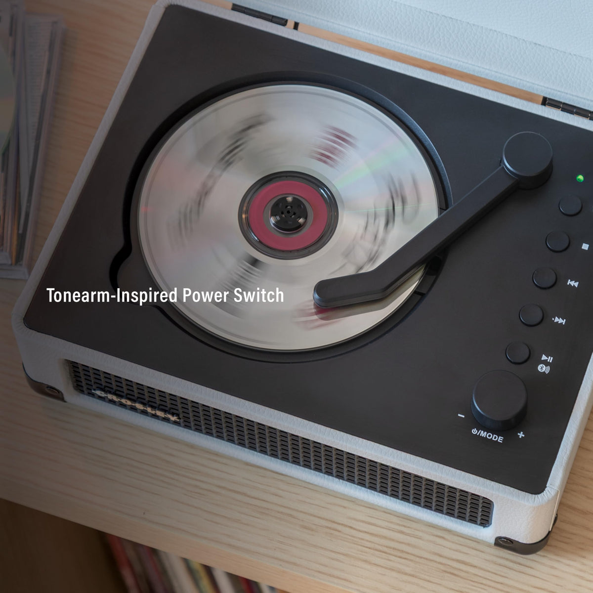 Crosley CR3505DP-WF stereo Bluetooth speakers image, delivering rich room-filling sound.