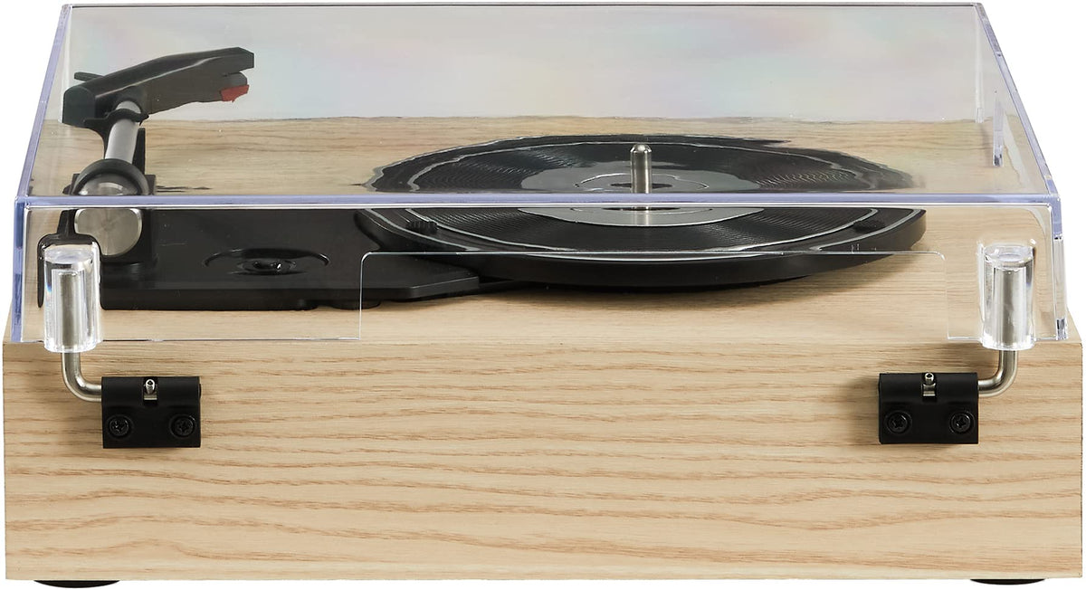 Crosley Scout compact dust cover protects vinyl and keeps surfaces tidy.