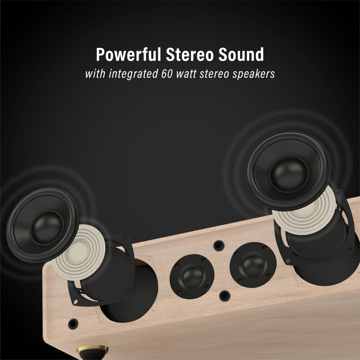 Crosley CR6046A NASL Stave auto-stop 33-45rpm feature for smooth playback