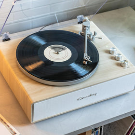 Crosley CR6046A NASL Stave natural wood finish for warm, stylish spaces