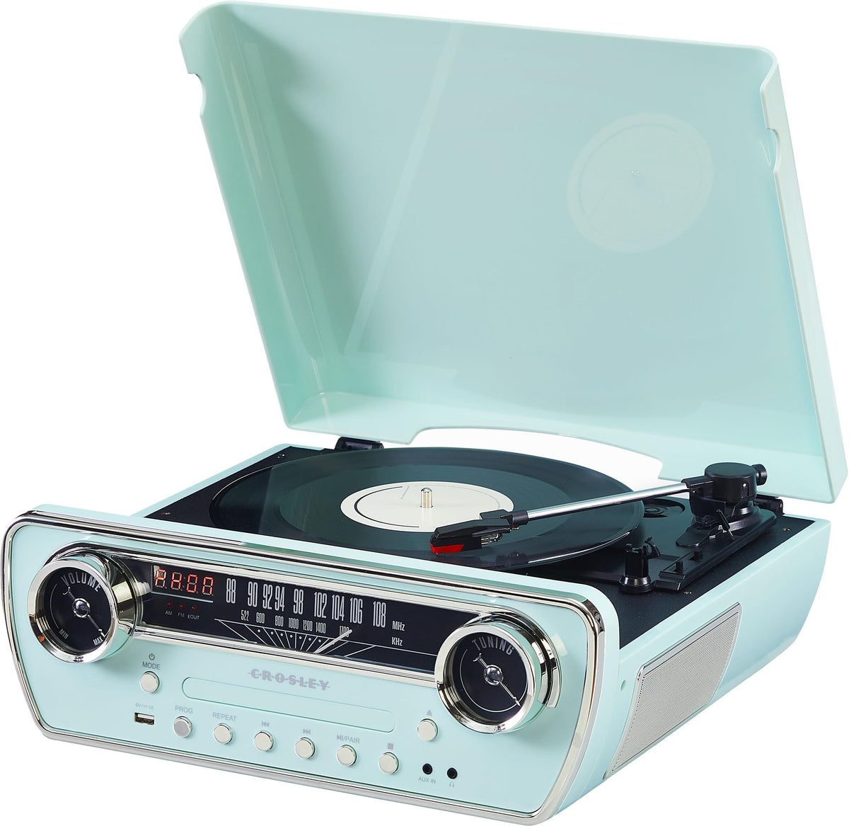 RCA output on Crosley P6047A-AB Powel to connect external speakers