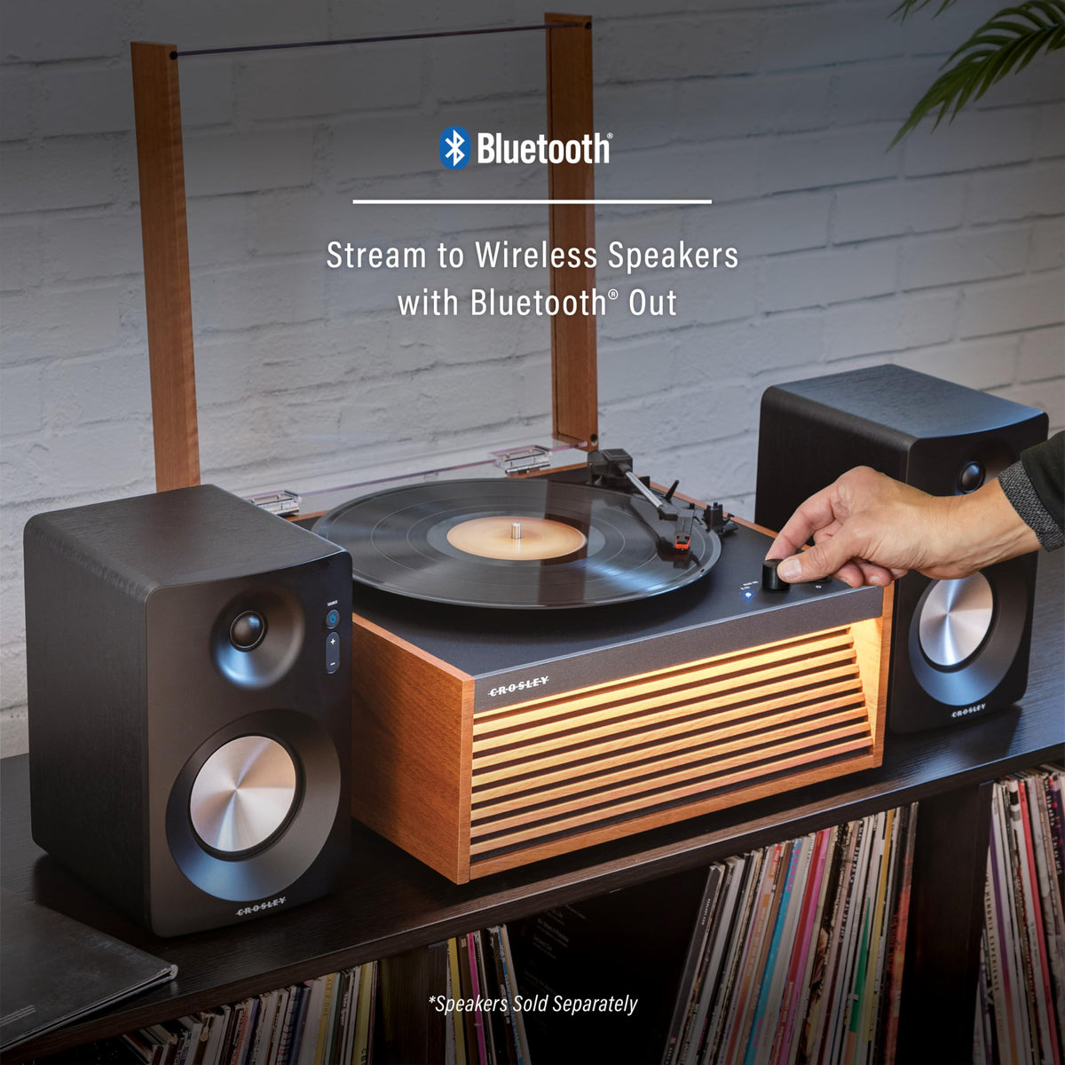 RCA output and AUX input expand compatibility with external audio gear