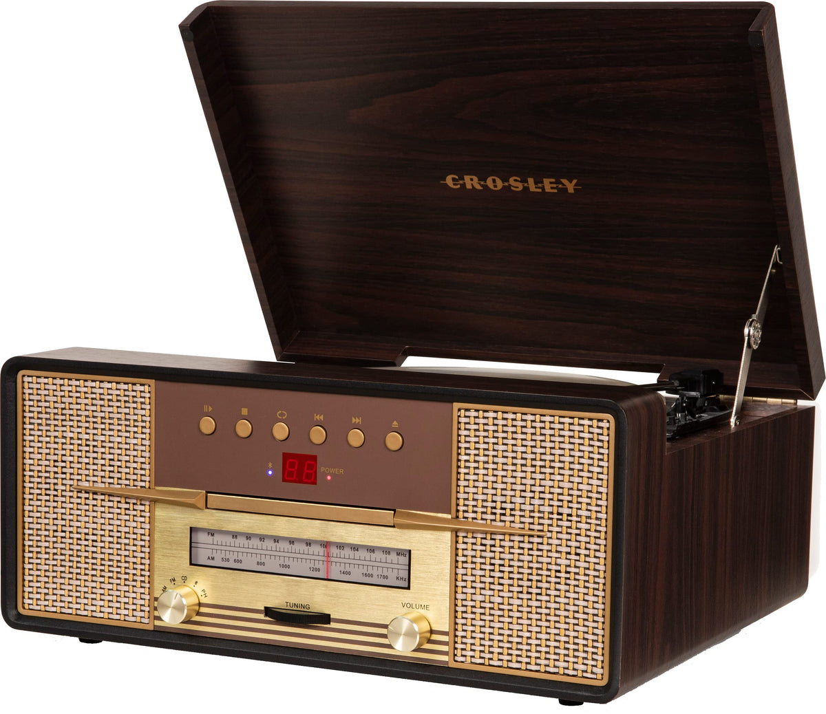 Crosley CR7016A-MA Rhapsody CD player for digital playback alongside vinyl