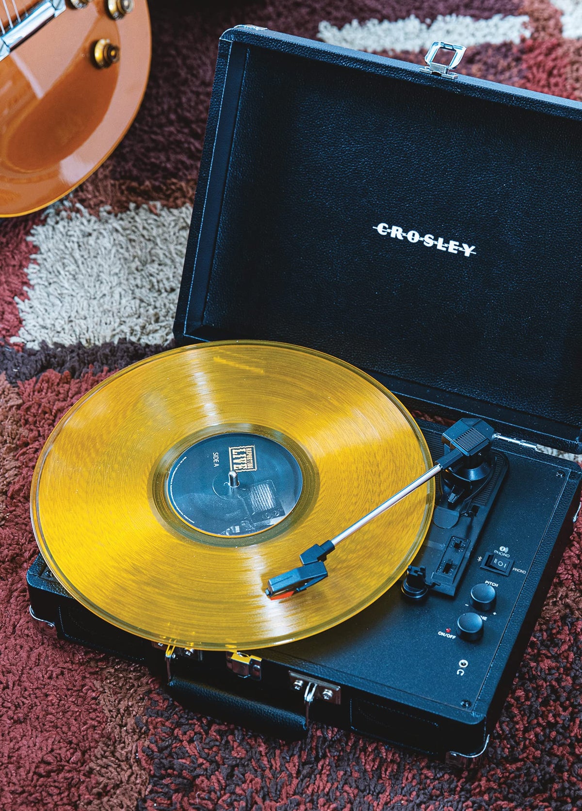 Crosley Cruiser Plus with Bluetooth connectivity for wireless streaming to built-in speakers
