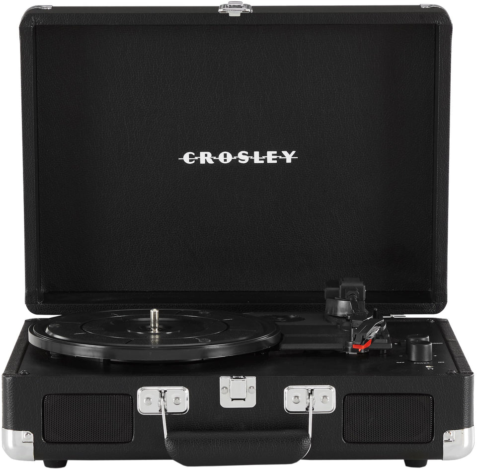 Crosley CR8005DP-BK1 Cruiser Plus belt-drive turntable delivering versatile vinyl playback
