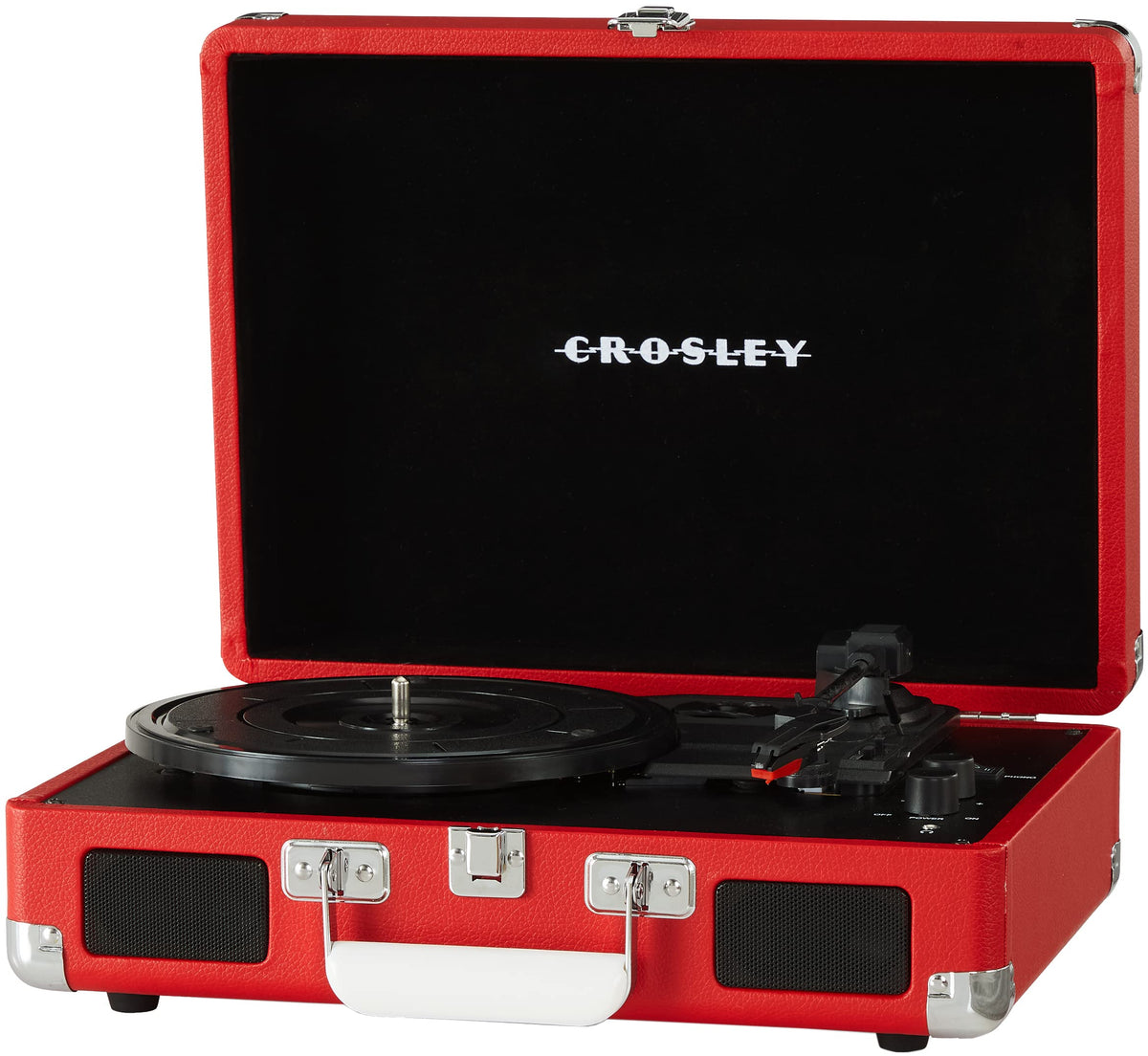 Crosley CR8005DP-RE1 Cruiser Plus built-in speakers for room-filling sound