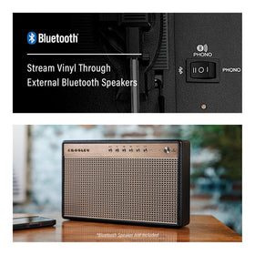 Dynamic full-range speakers with aux input offer versatile sound options.