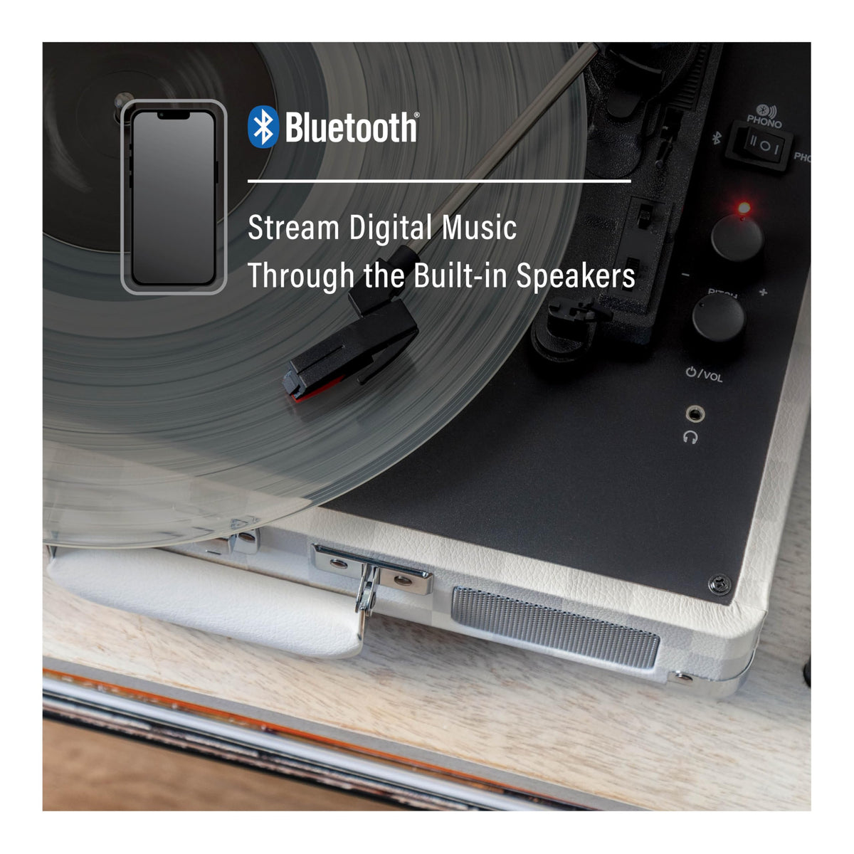 Crosley Cruiser Plus RCA and aux ports support simple stereo connections