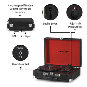 Crosley Cruiser Plus Bluetooth emblem image showing wireless streaming capability