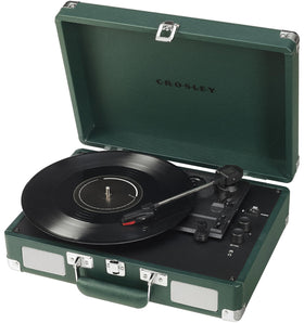 Aux input and headphone jack support private listening and external devices.