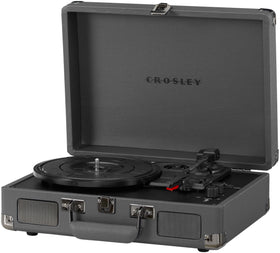 Crosley Cruiser Plus CR8005F-SG cueing lever close-up for precise needle placement