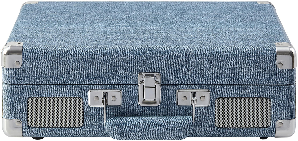 Crosley CR8005F-WD Cruiser portable suitcase handle for easy transport.