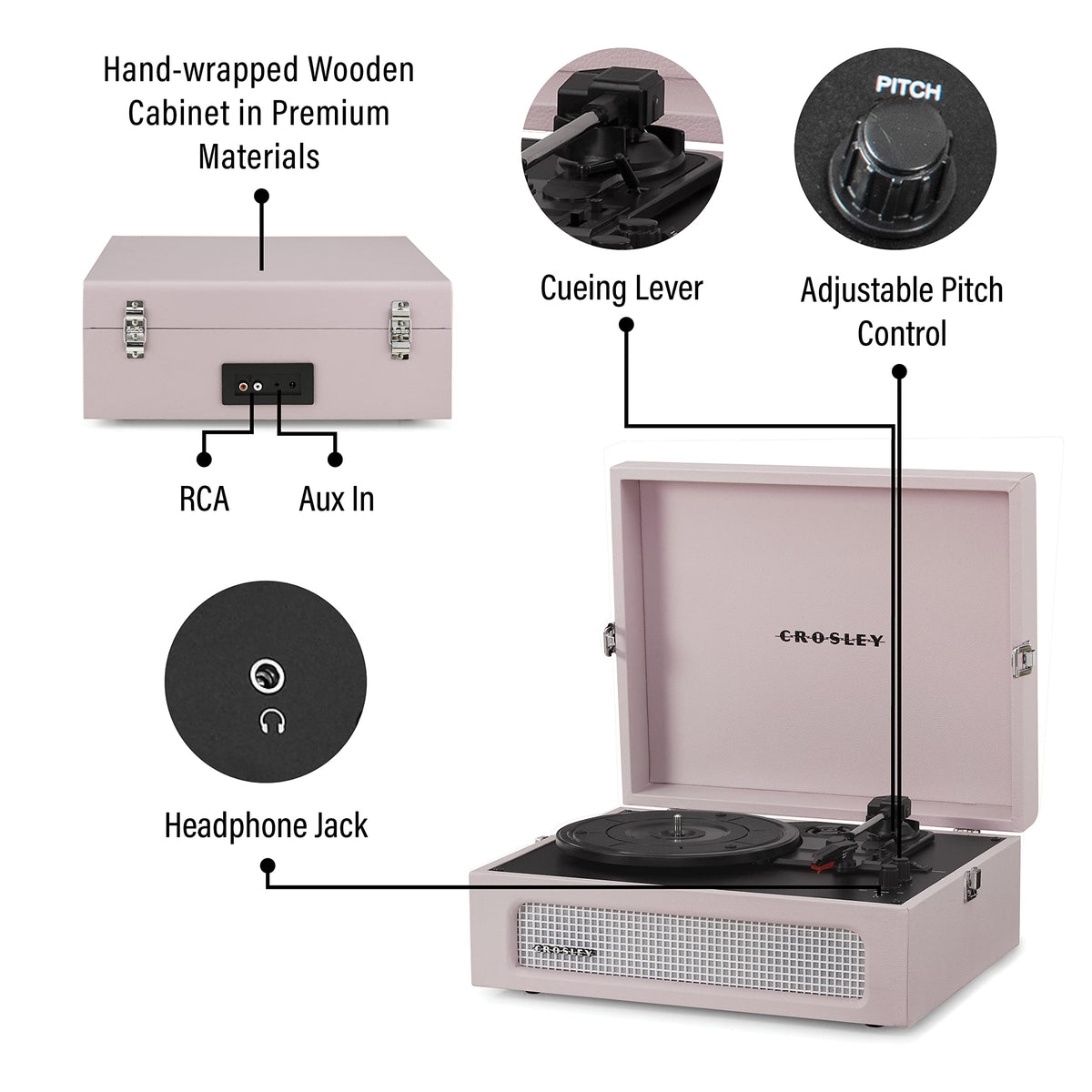 Bluetooth pairing feature on the Crosley Voyager for wireless playback