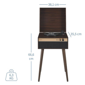 Crosley Jasper detachable legs enable quick, portable setup.