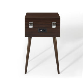 Crosley Jasper RCA output connects to your stereo system for expanded sound.