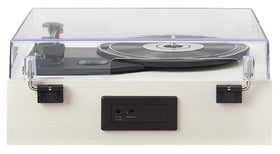 Crosley Miles supports 33 45 and 78 RPM records for versatility.