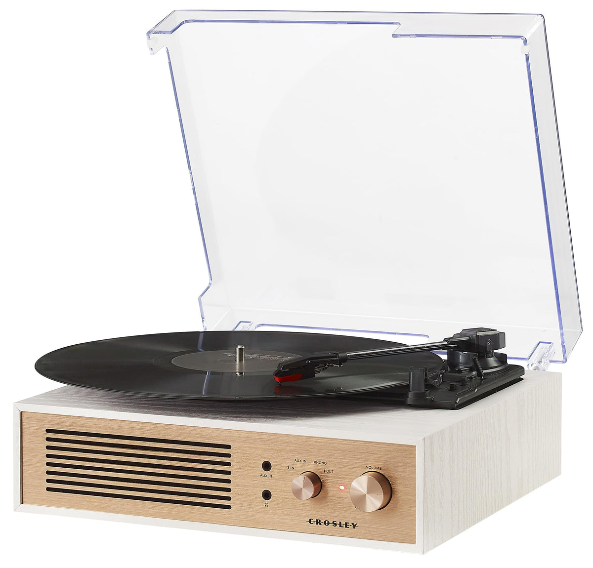 Crosley Miles Bluetooth-out option enables streaming to external speakers.