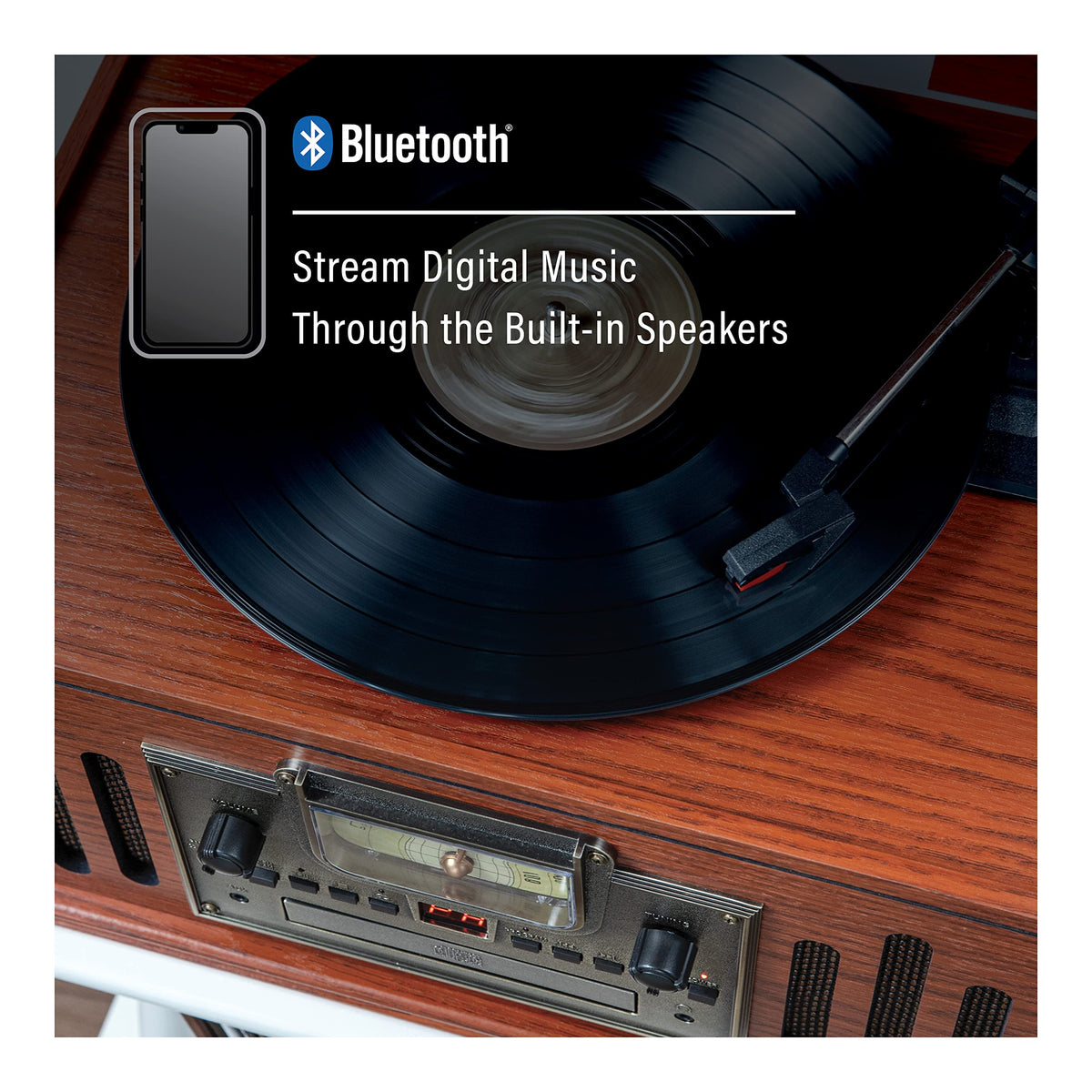 Crosley Musician AM/FM radio for live listening and tuning