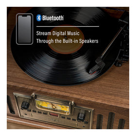 Crosley Musician built-in stereo speakers delivering rich sound