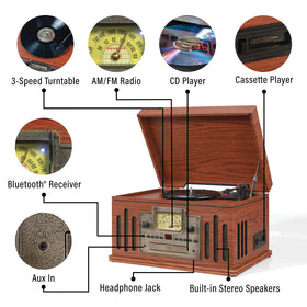 Crosley Musician CD player for quick music access in a stylish unit