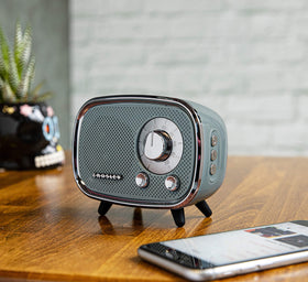 Crosley Rondo Tourmaline side controls for easy volume and track navigation