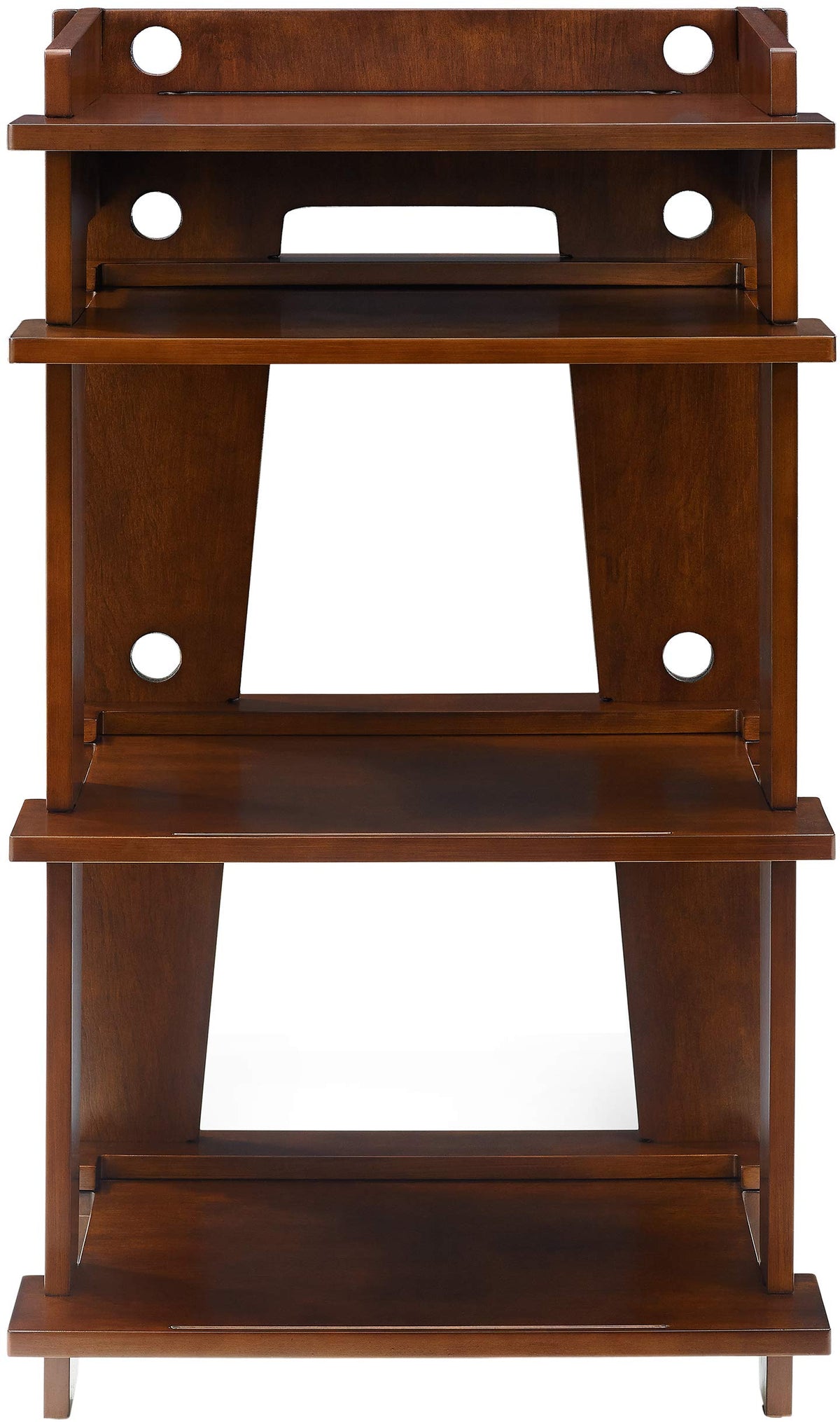 Crosley Soho stand accessory shelf ready for amplifier and vinyl storage.
