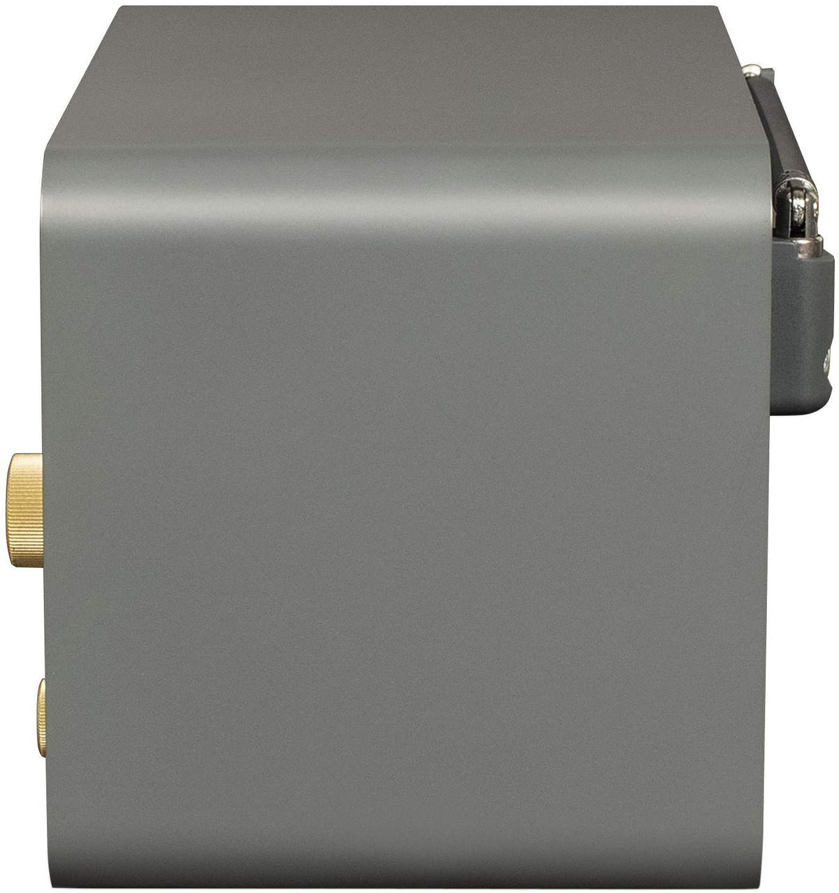 Crosley Tribute top view showing analog dial and antenna, makes tuning simple