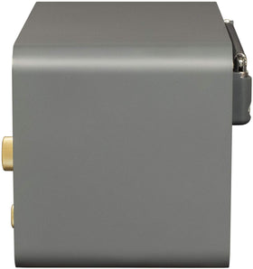 Crosley Tribute top view showing analog dial and antenna, makes tuning simple