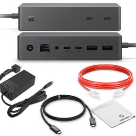 Crossery Surface Dock 2 Bundle connected to Surface Pro for an organized, efficient workspace.