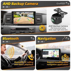 Crownyu GPS navigation display with large maps for safer routing.