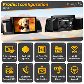 Crownyu wireless CarPlay display emphasizing hands-free connectivity on the road.