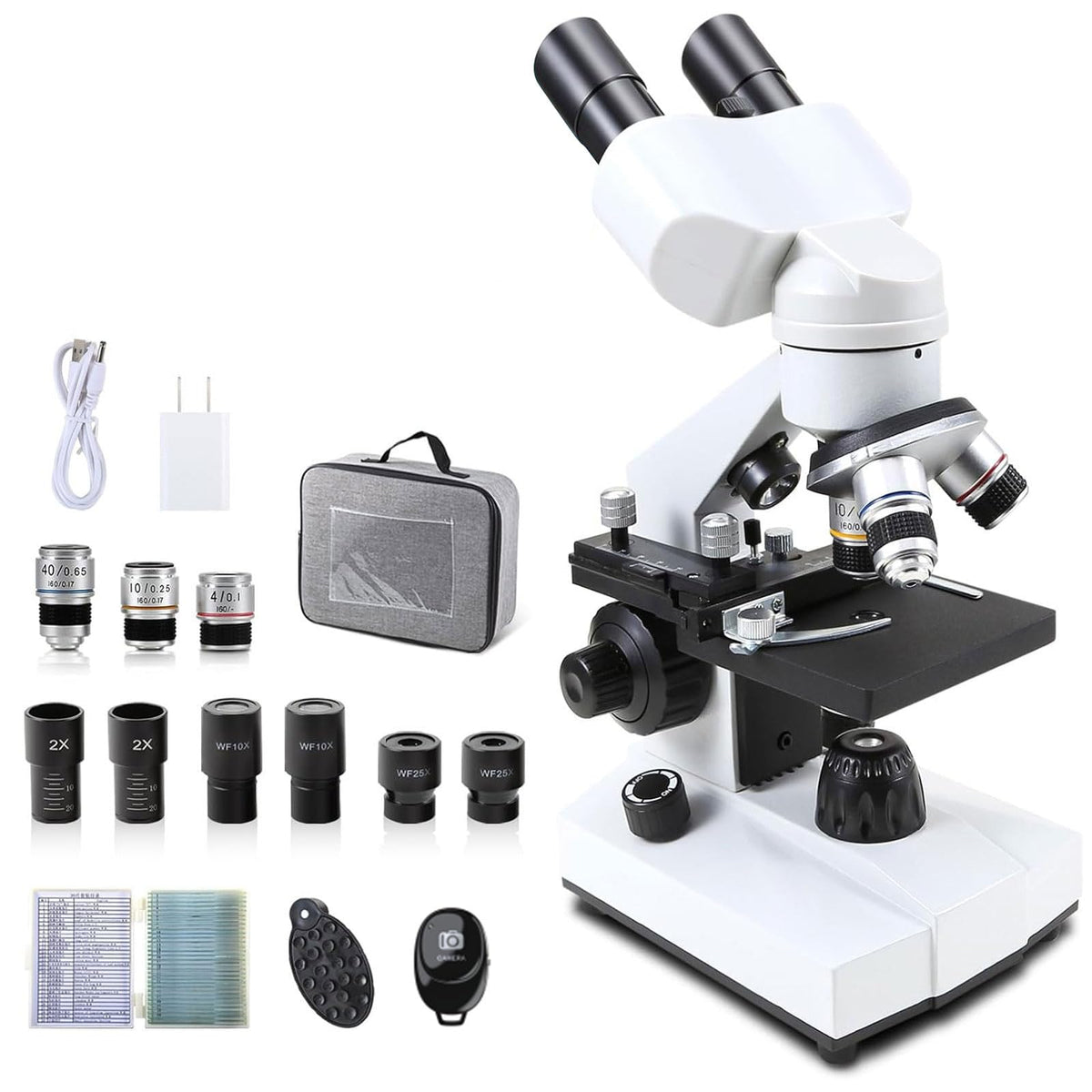 Crspexil compound microscope with 40x-2000x magnification for study and exploration.