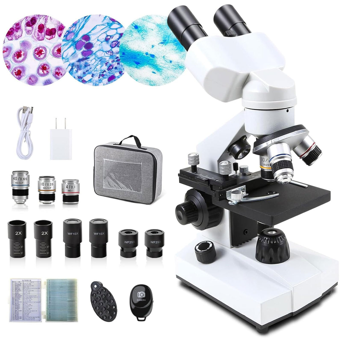 Crspexil portable microscope bag for easy transport.