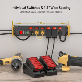 CRST 1020-joule surge protector protecting tools and electronics.