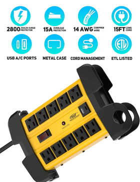 CRST 15ft cord and grounded plug detail for extended reach and safety