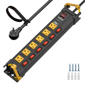 CRST 6-outlet power strip with individual switches for precise control.