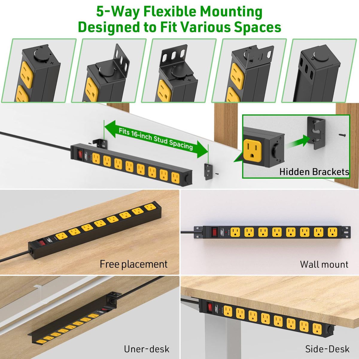 CRST 45-degree flat plug and 6ft SJT cord showing space-saving routing