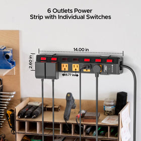 CRST close-up of individual switches and master switch for energy control
