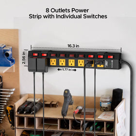CRST close-up of individual switches and outlet layout, provides per-device control