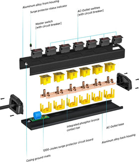 CRST heavy-duty cord with hook-and-loop strap for tidy cable management